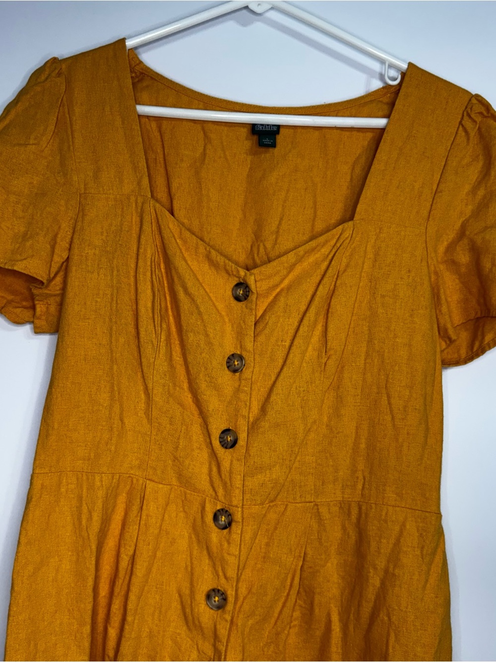 wild fable Rusty Mustard Button-Front Jumpsuit